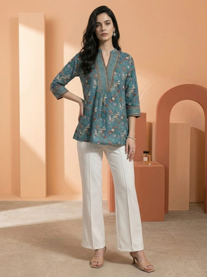 Varanga Women Summer Floral printed Top