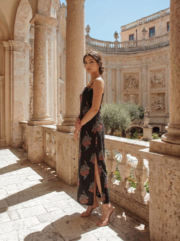 Varanga Black Colored Women Summer Dress