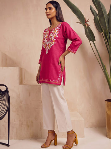Kashmiri Embroidered Short Kurti