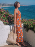 Varanga Orange Colored Women Summer Dress