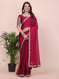 Varanga Floral Embroidered Silk Blend Heavy Work Saree