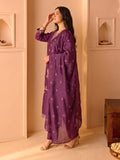 Purple Embroidered Kurta Set With Dupatta