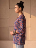 Women's Indigo & Rust Floral Block Print Kurta