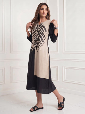 Dual-Tone Botanical Midi For Womens