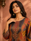 Ethnic Printed Kurta Set With Matching Palazzo And Dupatta