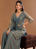 Embroidered Shimmer Kurta Set With Dupatta