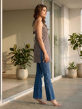 Women's Ajrakh Print Halter Neck Top