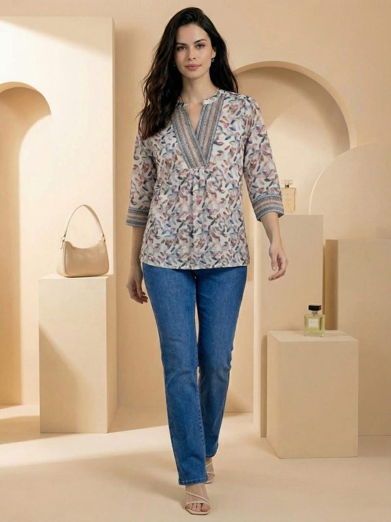 Varanga Women Summer Floral printed Top