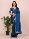 Varanga Ethnic Motifs Embroidered Silk Blend Designer Saree
