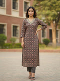 Midnight Heritage Ajrakh-Print Suit Set