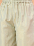 varanga Women Shimmer Kurta Set Adorned With Delicate Zari Lace Detailing Paired With Net Dupatta.