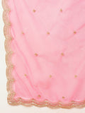 varanga Women Shimmer Kurta Set Adorned With Delicate Zari Lace Detailing Paired With Net Dupatta.