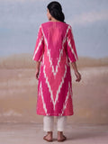 Ikat-Print A-Line Kurta Set