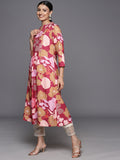 KSUT Women Burgundy Floral Printed Kurta