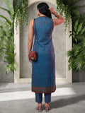 Indigo Geometric Printed Kurta Set