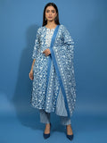 Ethnic Floral Kurta Set With Dupatta