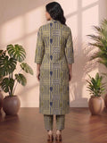 Geometric Prints Meet Effortless Comfort In This Chic Midnight Kurta Set