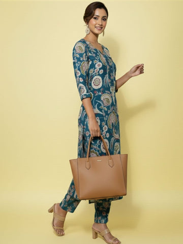 Summer Breezy Kurta Set With Printed Dupatta