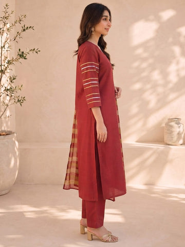 Varanga Women placement gota work Kurta with Trousers & With Dupatta