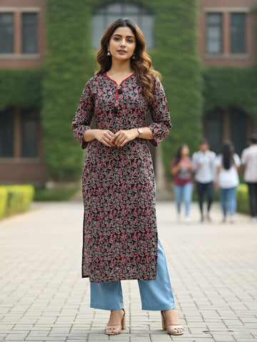 Varanga Eligant printed Cotton Kurta
