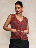 Varanga Women Printed V Neck short top