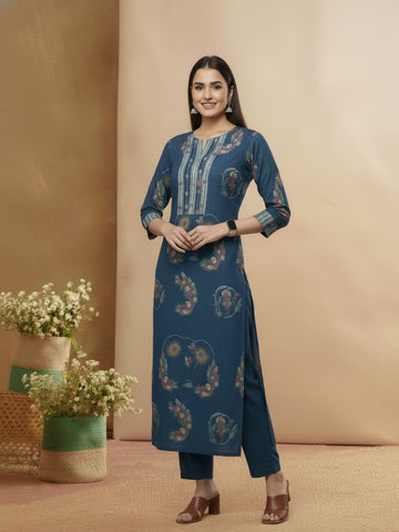 Floral 3-Piece Suit Set in Cotton