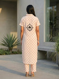 The Summer Heart Printed Button-Up Kurta Set