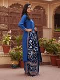 Varanga Women V Neck Straight Kurta with Pants & Dupatta
