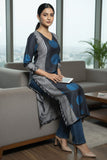 Classic Blue Cotton Kurta for Women