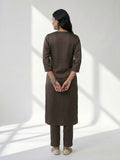 Bird of Grace Embroidered Charcoal Kurta Set