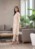 Varanga Women Off White Floral Printed Kurta With Bottom