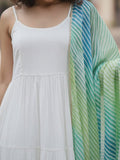 Trendy Lurex kurta Set in Off-White