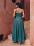 Elegant Teal Kurta Set With Trousers