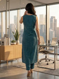 Effortless Teal Radiance Kurta Set