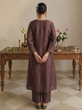 Brown Shimmer Kurta Set With Pants And Dupatta