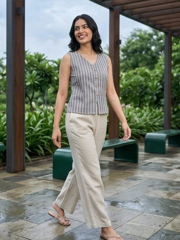 Varanga The Vintage Pinstripe Vest For Women