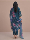 Varanga Women Floral Heavy Thread Embroidered Schffili Hem Kurta With Trouser & Dupatta