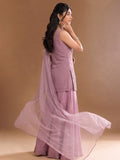 Women's Embroidered Shimmer Short Kurta With Palazzo And Dupatta