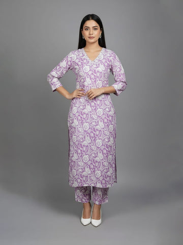 Summer Lavender Chikankari Edit