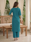 Teal Mandala Tasses Women's Kurta Set