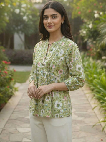 Varanga Women Summer Floral printed Top