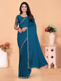 Varanga Embellished Embroidered Silk Blend Saree