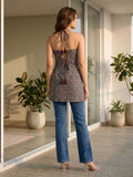 Women's Ajrakh Print Halter Neck Top