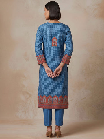 The Midnight Crimson Silk Women'S Kurta Set