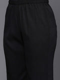 Varanga Women Black Shirt Collar Gather Detailed  Co-Ord Set