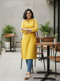 Mustard Kurta For Summer