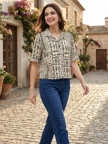 Varanga Women Summer Floral printed Top