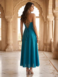 The Sapphire Slip- Women's Maxi Dress