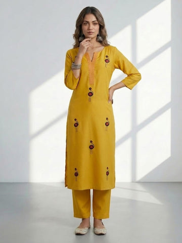 The Desert Bird Embroidered Kurta Set