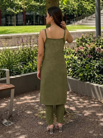 Boho- Olive Women's kurta set